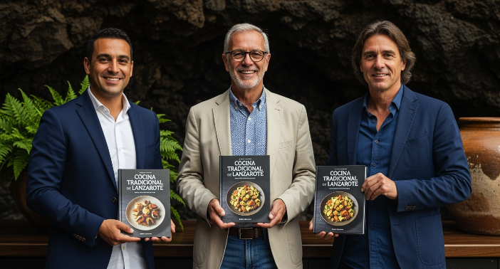 Luis Kadour Ponce en presentación de libro Raíces Modernas evento literario gastronómico